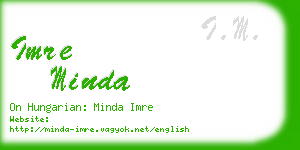 imre minda business card
